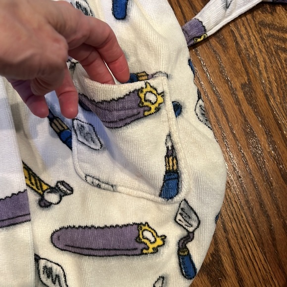 Bullfrogs & Butterflies kids robe with tools design size small - Picture 5 of 6